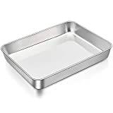 HaWare Bakplåt, rostfritt stål, rektangulär ugnsform, ugnsform, ugnsform, djup ugnsplåt, bakplåt för bakning/stekning, giftfri och hälsosam, diskmaskinssäker