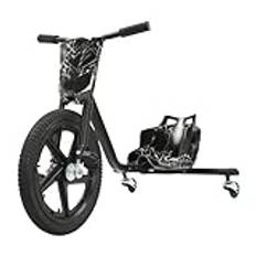 Drift Trike Carbon Fiber Svart Lightning Drift Trehjuling Pedal Drift Trike Drift Kart Drift Kart Drift Scooter 3 hjul cykel för barn i åldern 6 och högre