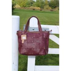 Bordeaux taske med flet, 11221