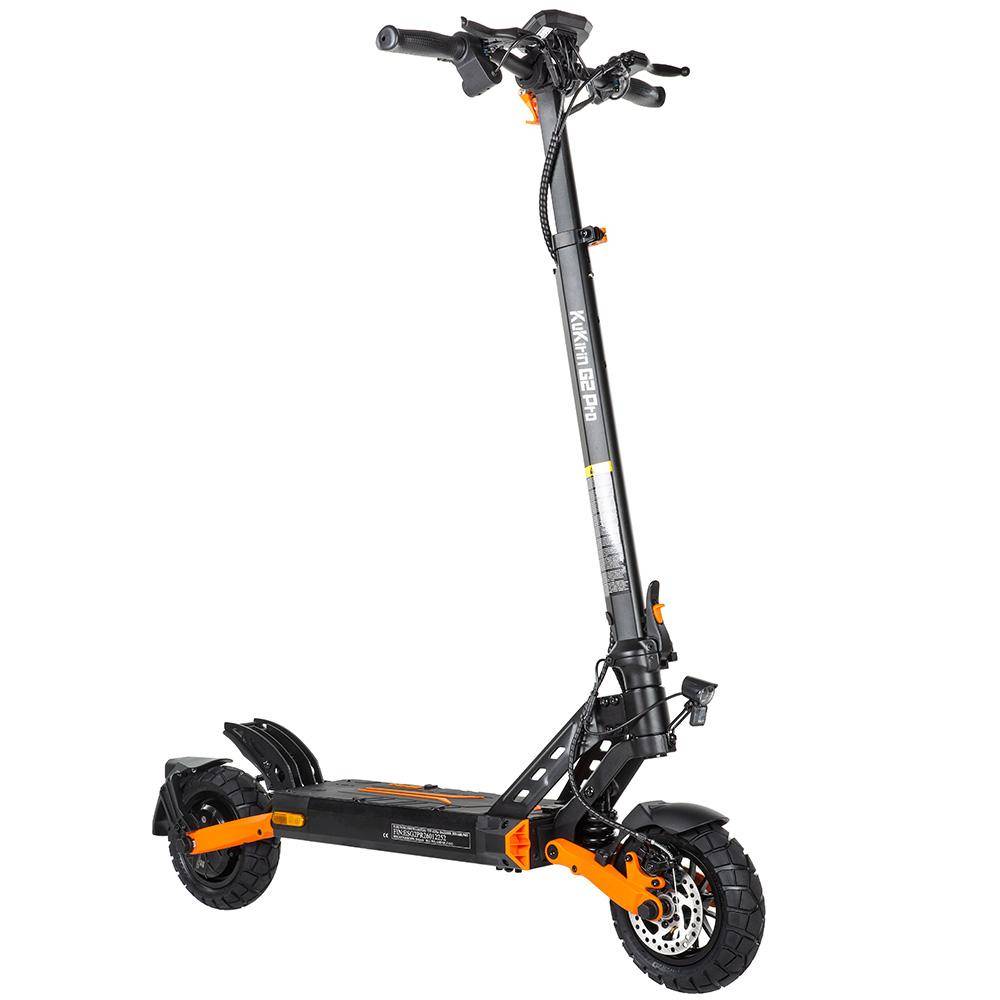 Kukirin G2 Pro Abe Elsparkcykel 9  Hjul 500W Motor Dubbla Skivbromsar 48V 15.6Ah Max Räckvidd 65Km LCD-Display Max Belastning 120Kg Svart
