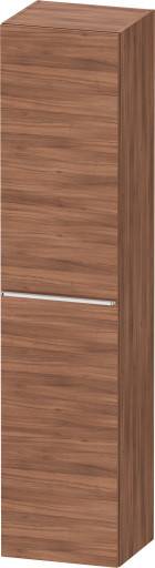 Duravit D-Neo højskab, 40x176 cm, højre, valnød/krom