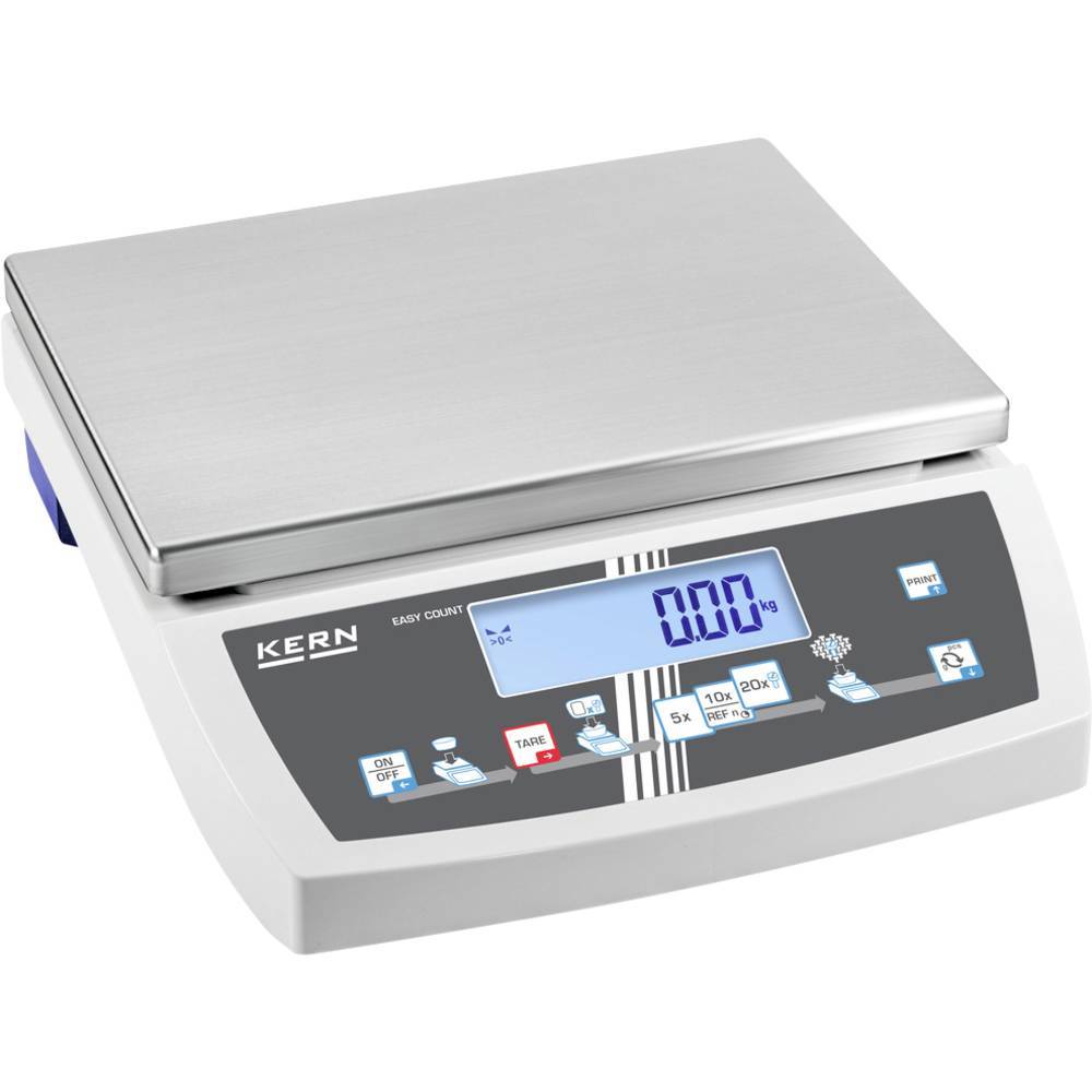Kern CKE 16K0.1 Räknevåg CKE 16K0.1 Vägningsområde 16 kg Läsbarhet 0.1 g via nätadapter Silver