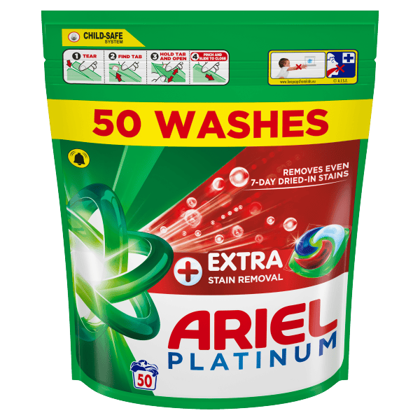 Ariel Platinum+ Pods Stain Remover 50 st