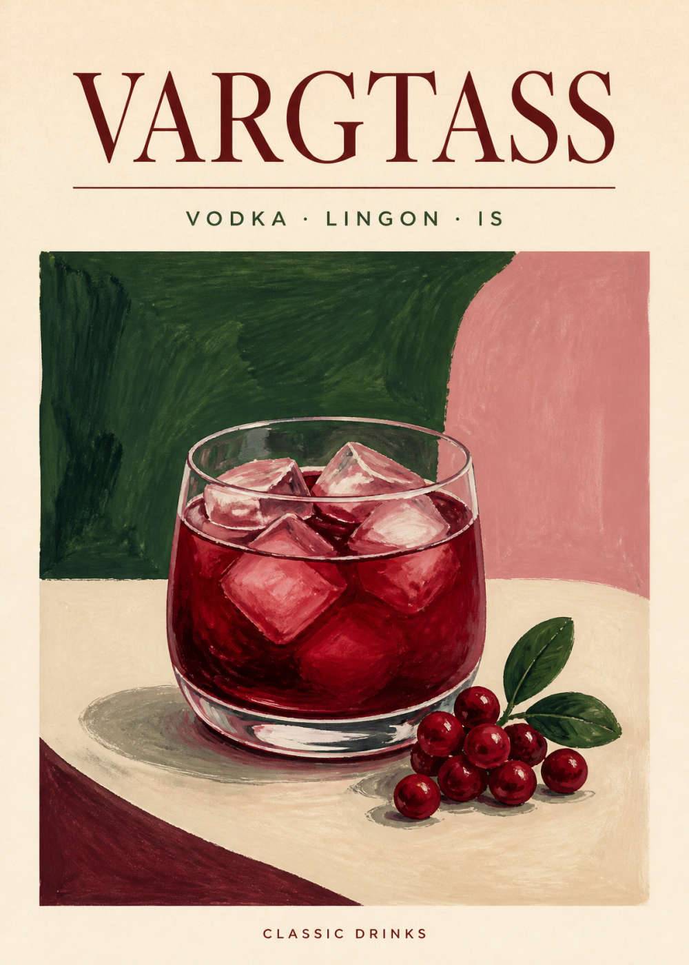 Vargtass Poster - Heltäckande / 50x70 cm