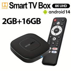 TEMU Smart Box Tv Box 13.0 2gb+16gb, Smart Tv 8k 4k Wireless Voice Media Player Set Top Box, Dual Band Wifi, Equipped With H313 -core Arm A53