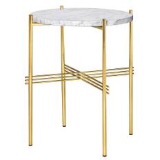 Gubi - Ts Sidobord 40 Cm Mässing / - Vit