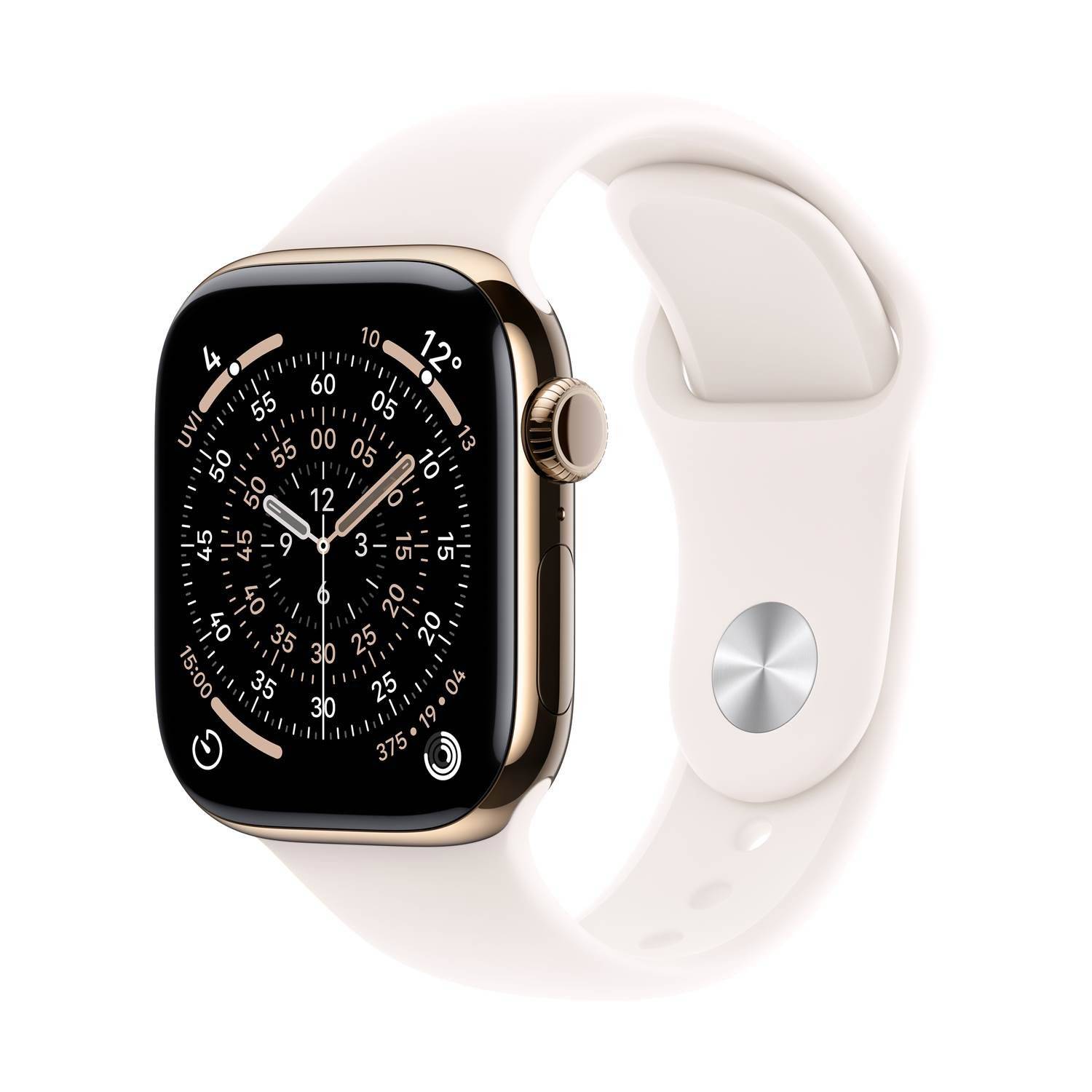 Apple Watch S11 GPS+Cell 46mm Gold Titanium Light Blush Sport Band S/M