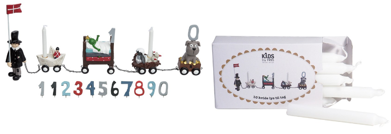 KIDS by FRIIS – Fødselsdagstog Eventyrdreng 11 Tal & Fødselsdagstog Lys - 10 stk. (Bundle) - Fri fragt og klar til levering - Prismatch