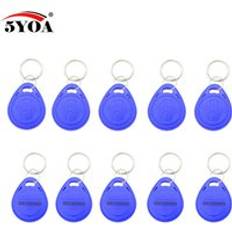 100 st blå rfid 125 khz em4100 nyckelbricka nyckelbrickor ring chip keytab tk4100 taggar 125 khz skrivskyddad