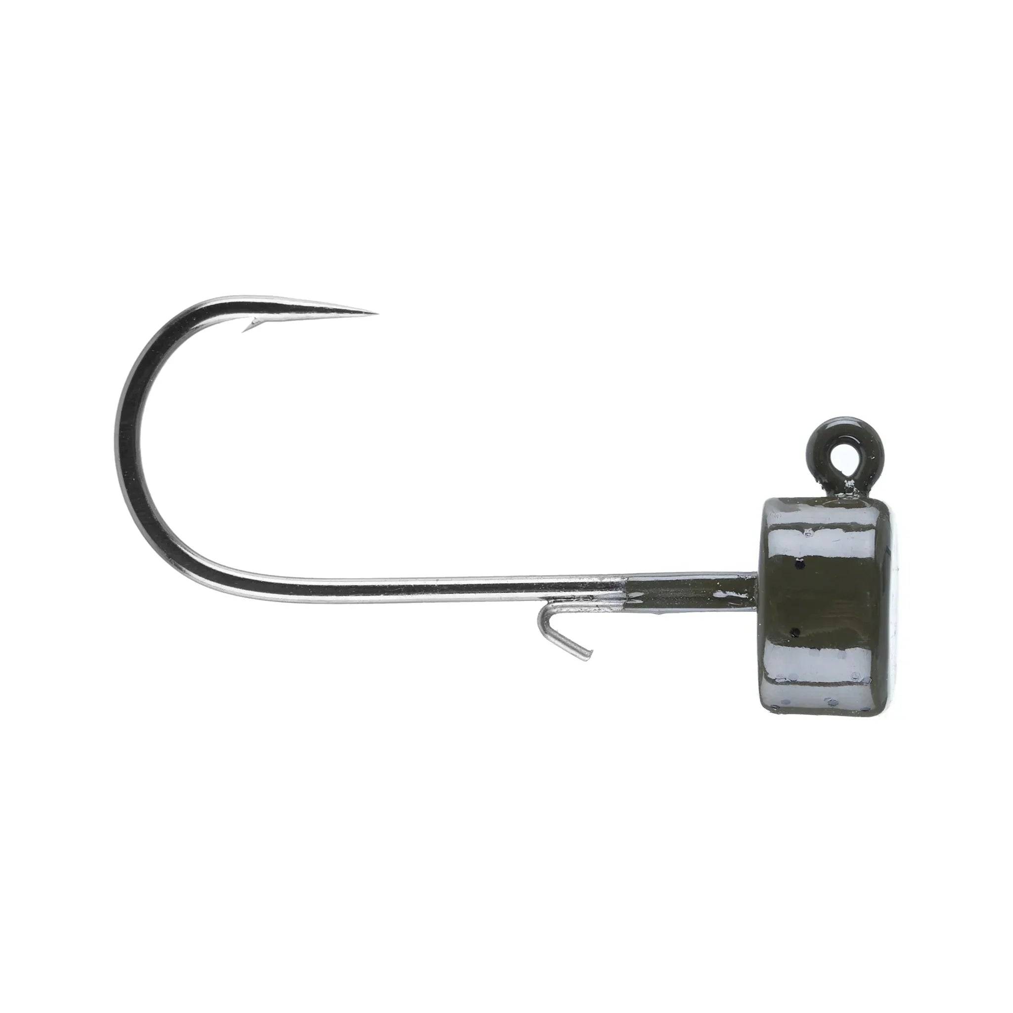X-Zone Tungsten Ned Rig Jig Head - Green Pumpkin 4.7g, 3-pack
