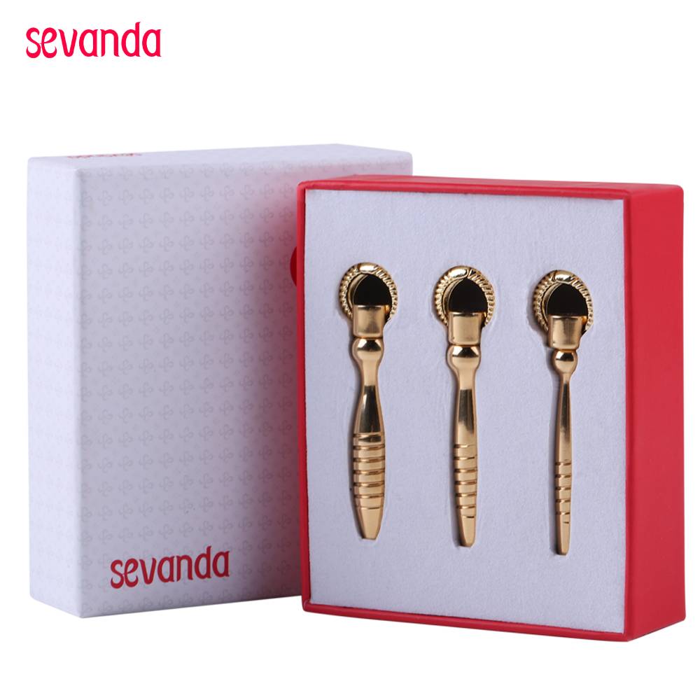 SEVANDA PenIs Plug 3pcs Set Metal Gold Color Urethral Dilators Masturbator Sex Toys for Men