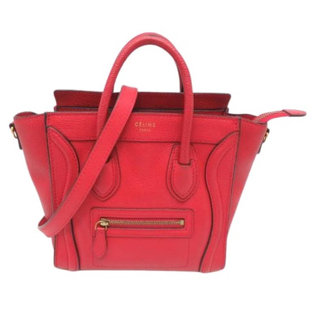 Celine Vintage Pre-owned Vintage Håndtaske - Vintage - Dame - Rød - ONE SIZE - Uld