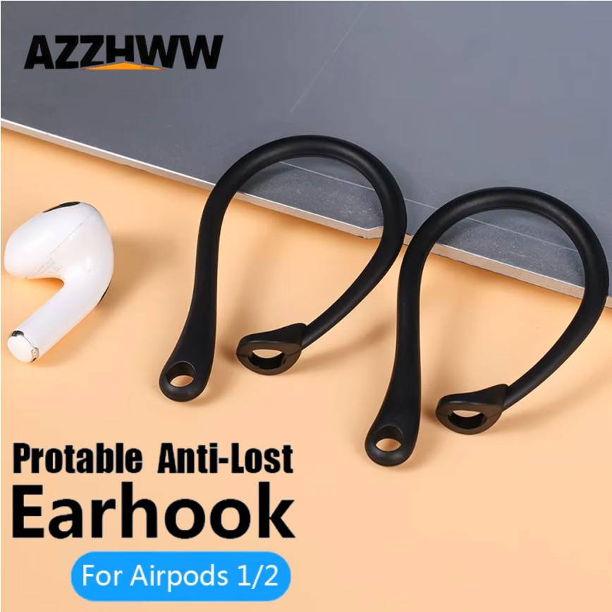 AirPods Ear Hooks Soft Silicone Earphones  Anti-Slip Sports Ear Hooks EarPads Compatible with Apple AirPods 1/2/3/4 Pro/Pro 2