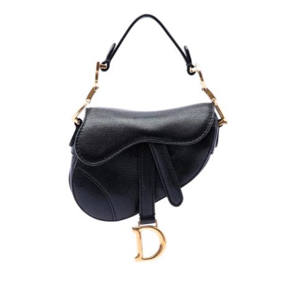 Dior Vintage Pre-owned Saddle Bag - Vintage - Dame - Sort - ONE SIZE - Uld