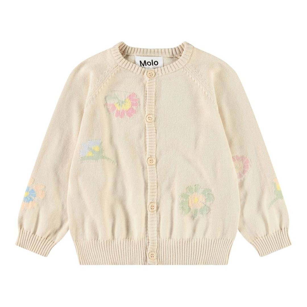 Molo Brody Cardigan Pastel Flora 56 cm Beige 56 cm Drenge, Piger