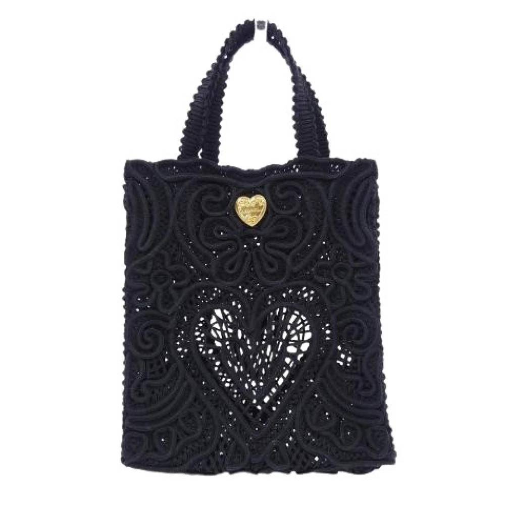 Dolce & Gabbana Pre-owned Pre-owned Læder Skuldertaske - Vintage - Dame - Sort - ONE SIZE - Uld