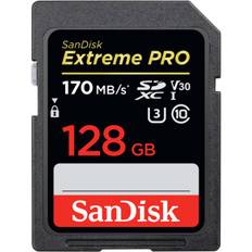 Sandisk Memorycard Secure Digital 128GB SDXC Extreme Pro 170MB/s UHS-I V30 U3 C10