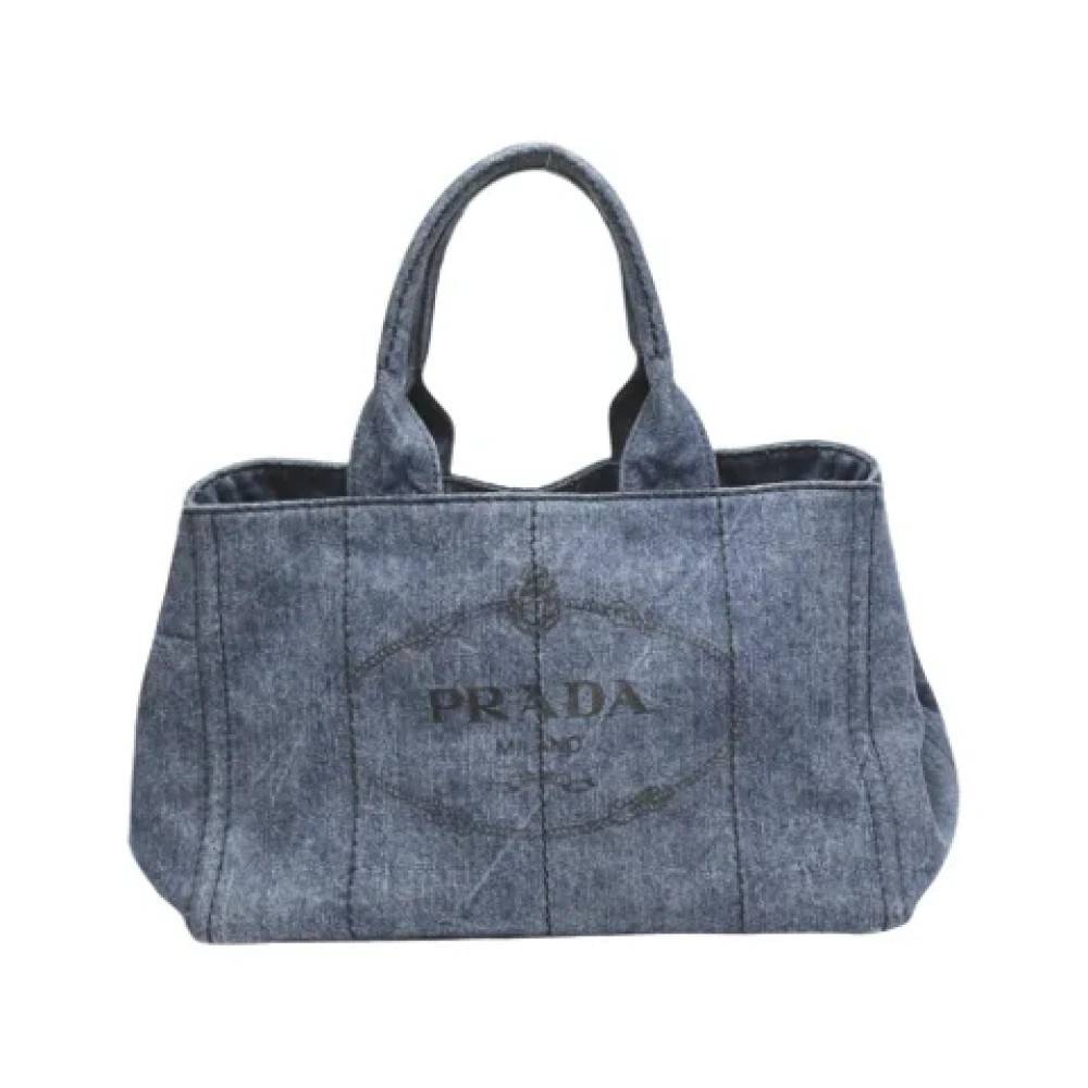 Prada Vintage Pre-owned Denim prada-tasker - Vintage - Dame - Blå - ONE SIZE - Denim