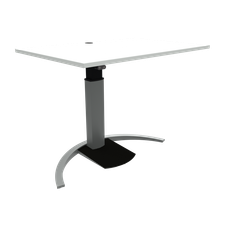 ConSet Design hæve-sænke bord 120x80cm hvid med sølv stel