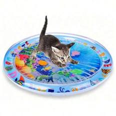 1 st vattenlekmatta för husdjur, lämplig för katter på sommaren, kattsäng, hundsäng, leksak för katt- och hundunderhållning, uppblåsbar och vattenfyll - Multifärgad (S,Random S,Random M)
