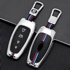 Zinc Alloy 4 Buttons Car Key Case Cover For Hyundai Veloster N Encino 2020 Venue Sel 2020 Santa Fe Kona Ev Holder Shell Keychain