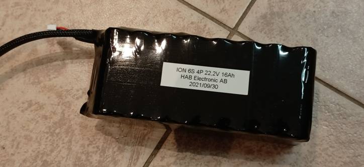 Power LiOn driv ack 21.7V 16Ah 160A urladning / 1700g