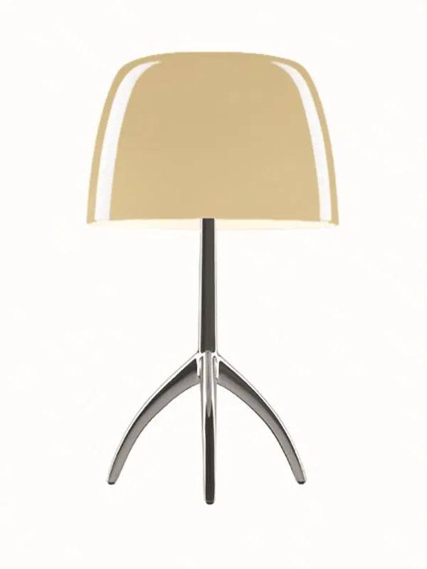 Lumiere Bordlampe fra Foscarini Aluminium stel / Warm white / Large m. on-off kontakt - Jacobsen Plus