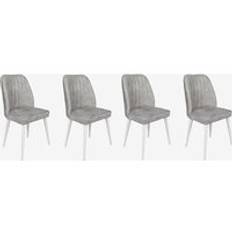 Hanah Home - Set med stolar Alfa, 4 st. - Grå - Stolar - Från Homeroom - Grå
