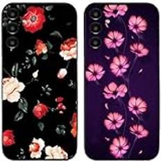 Fodral till Samsung Galaxy S24 FE / S24FE I liten blomma tryckt I TPU gel silikon I 2 st baksida telefonfodral skydd