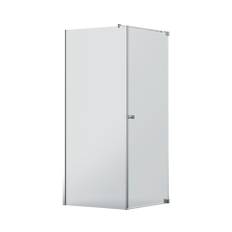 Duschhörn JUNGBORN sette 100x100 krom klarglas svängdörr höger/vägg vänster smutsavvisande med dörrknopp