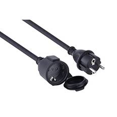 Electraline 01658 byggplatsförlängningskabel IP44 (5m kabel, H07RN-F 3G2.5, för utomhusbruk och användning på byggarbetsplatser)