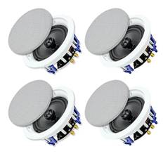 Herdio 6.5 Inch 640 Watts Ceiling Speakers 2 Way Flush Mount Passive Perfect For Office Kitchen
