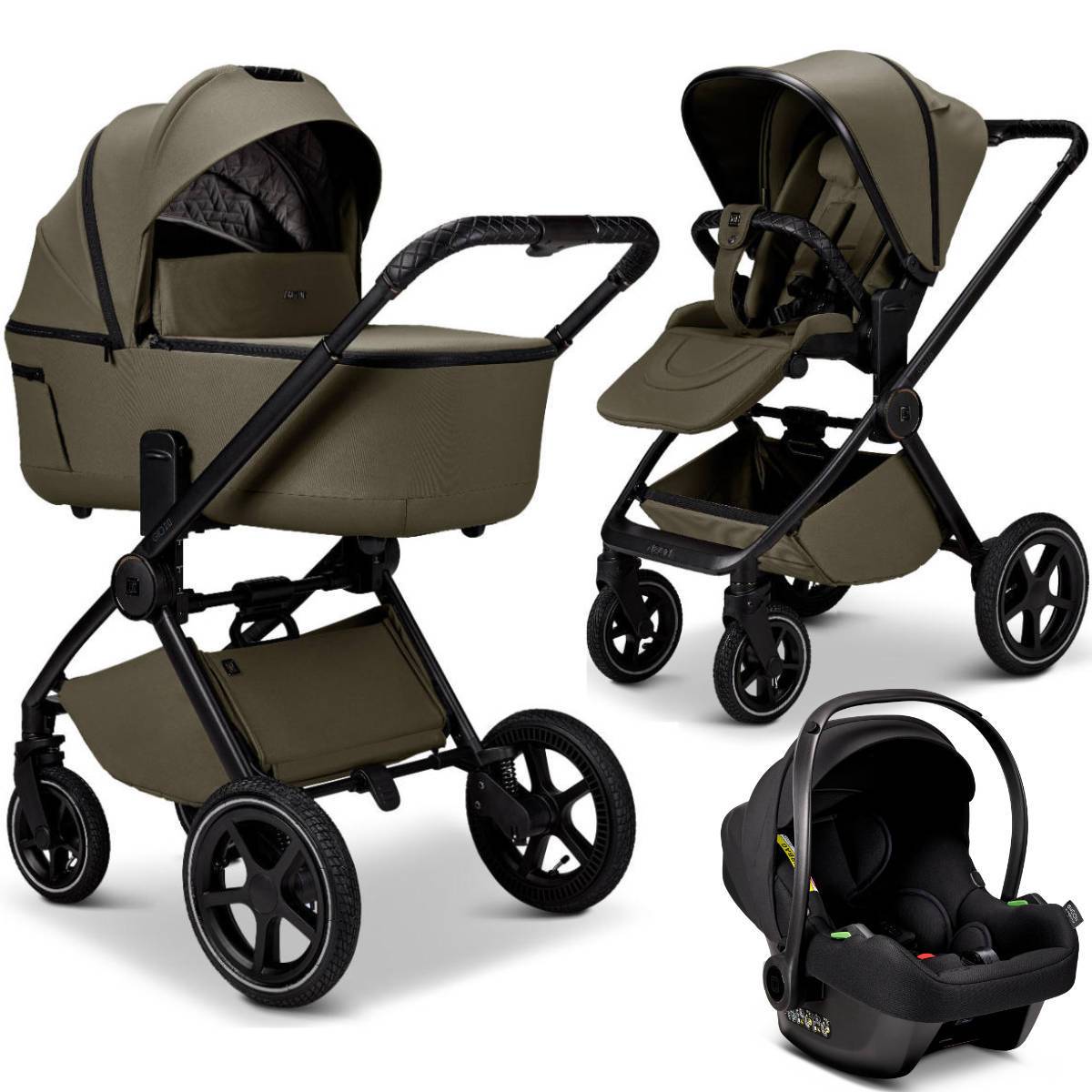 Moon Gio 2.0 Stroller Set 3-in-1 incl. COSMO 2.0 Infant Car Seat - Moss
