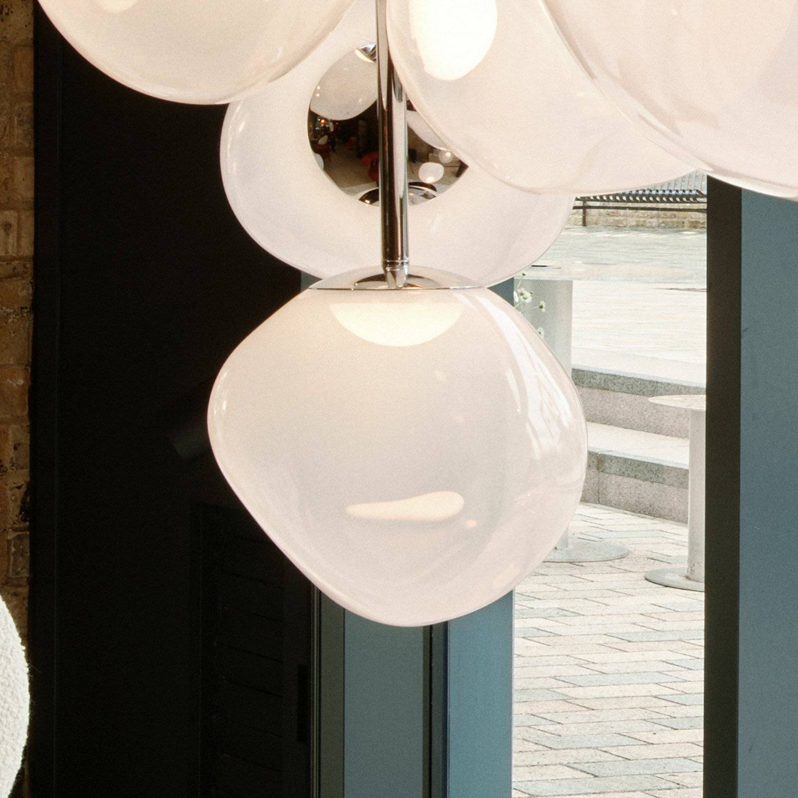 Taklampa Tom Dixon, Melt, dimbara, Vit, Vardagsrum, Plast, Design