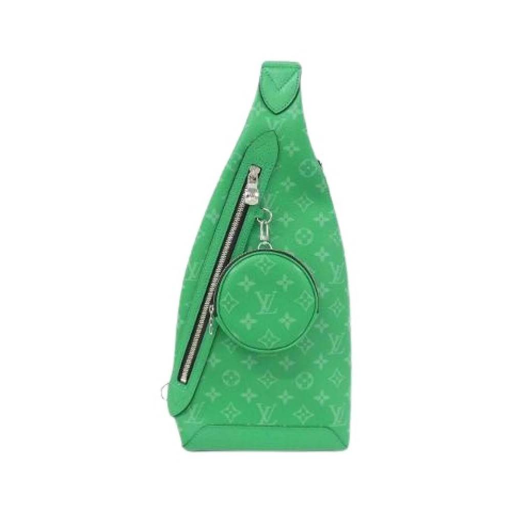 Louis Vuitton Vintage Pre-owned Taiga Rama Duo Slingback Taske - Vintage - Herre - Grøn - ONE SIZE - Uld