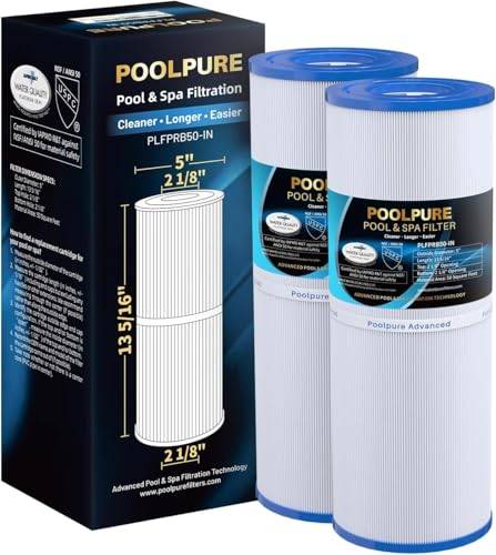 POOLPURE Badtunna filter Unicel c4950 med medicinlåda, kompatibel med Pleatco PRB50-IN, PRB50IN för arktisk, strandkamer, kanadensisk, hydropool och jacuzzi spa, Filbur FC-2390, Dynamic 03FIL1600 (2