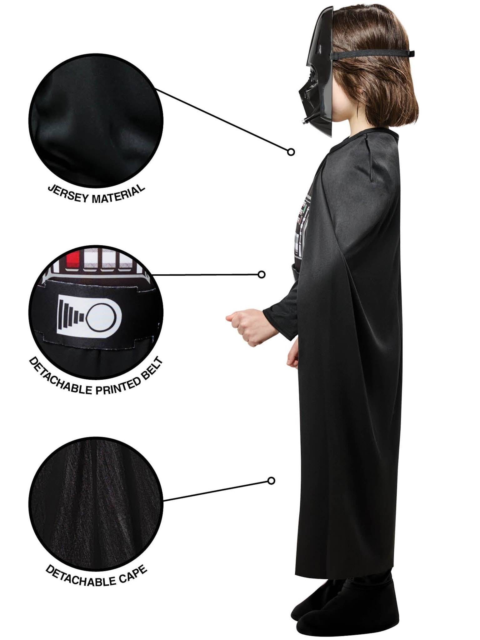 Darth Vader Kostume Børn 9-10 år (134-140 cm)
