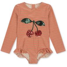Konges Sløjd Jade LS Swimsuit str.12mdr, Glitter stripe