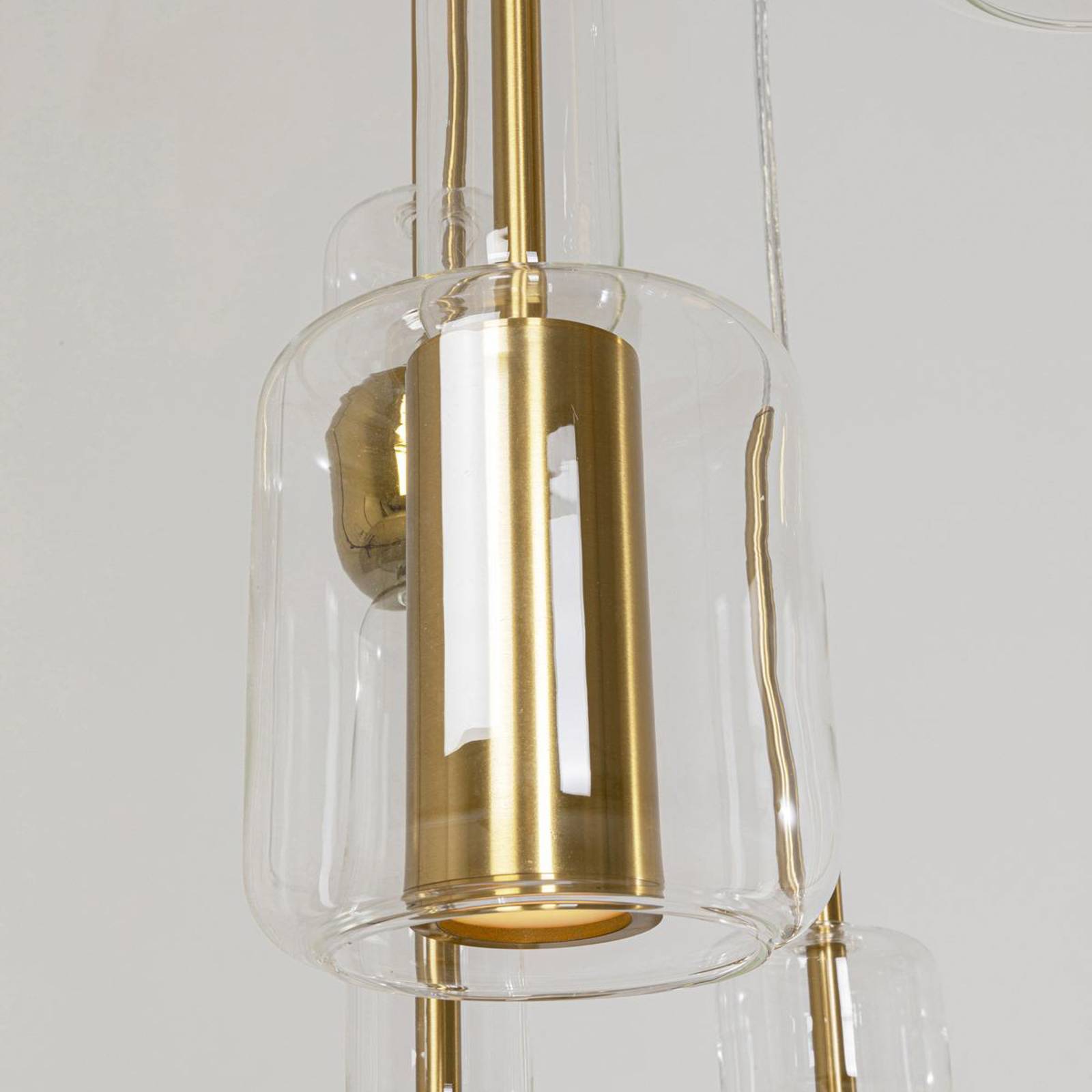 KARE Glas pendellampa Candy Bar, dimbar, Mässing / guld, Vardagsrum / matsal, Glas, Design, Pendellampa