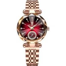 POEDAGAR 719 Fashion Women's Quartz Watches Polygon Glass Quartz Movement Recreational Business Waterproof Ladies Watch