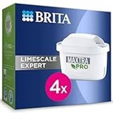 BRITA MAXTRA PRO Limescale Expert Pack 4 vattenfilter – perfekt för dricksvatten och varma drycker, skyddar dina hushållsapparater från kalksten, lämplig i områden med hårt eller mycket hårt vatten