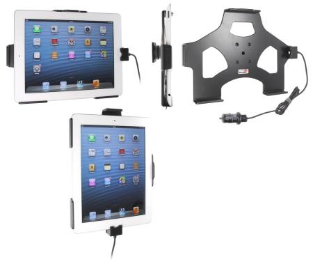 Brodit Aktiv hållare med USB-kabel och cigg-adapter, Apple iPad 4th Gen (A1458, A1459, A1460)/With Retina (Lightning Connector)