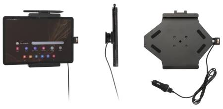 Brodit Aktiv hållare med USB-kabel och cigg-adapter, Samsung Galaxy Tab S8 SM-X700