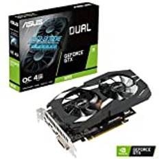 ASUS NVIDIA GeForce GTX 1650 Dual OC 4G gaming grafikkort (PCIe 3.0, 4 GB DDR5-minne, HDMI, DVI, Displayport)