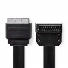 SCART-kabel | SCART He | SCART He | Nickelpläterad | 480p | 2,00 m | Platt | PVC | Svart | Plastpåse