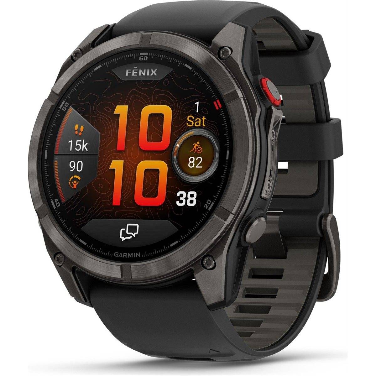 Träningsklocka Garmin fenix 8 Pro 51mm AMOLED Carbon Gray (51)
