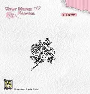 Nellie Snellen Clearstamp Flowers - Rose Twig