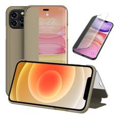 Trolsk View Flip Cover (iPhone 12/12 Pro) - Guld/