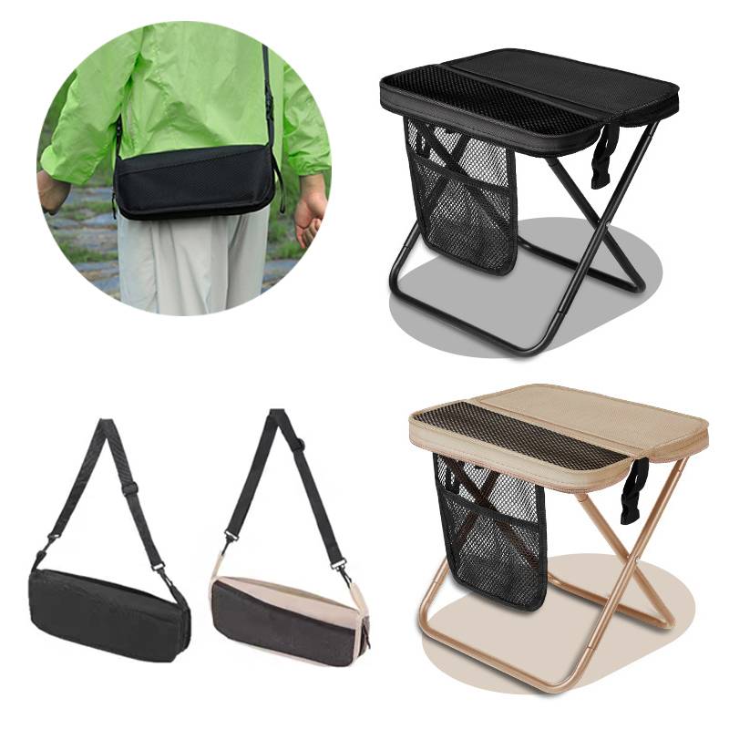 ★▲Foldable Backpack Stool Portable Folding Stool With Carry Bag Lightweight Mini Easy Carry Outdoor Chair For Travel For Travel