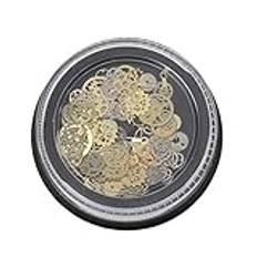 Yushu – 120 st blandade steampunk kuggutrustning, klockberlock UV-ram, harts smycken fyllningar gör-det-själv, epoxi mekanisk utrustning, blandade antika steampunk-kugghjul